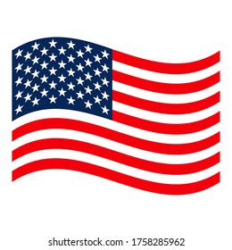 Flag of United States. National symbol - Vector