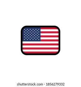 Flag of United States. National USA flag. American symbol. Vector illustration. EPS10