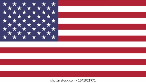 Flag of the United States. Official colors and proportion correctly. National the United States flag. Vector illustration. EPS10