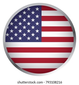 Flag of United States (Round icon)
