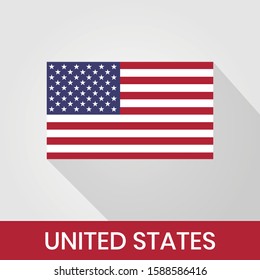 Flag of The United States With Shadow