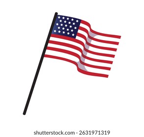 Flag of United States, USA Flag vector image, American Independence Day Flag