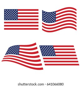 Usa Flag Different Shadows Stock Vector (Royalty Free) 199964321