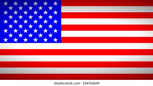 Flag of the United States. Vector illustration.