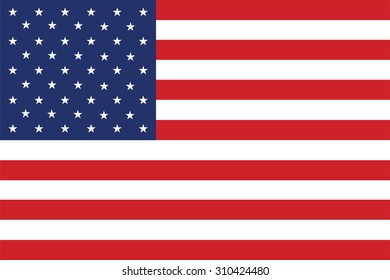 Flag of the United States. Vector illustration.