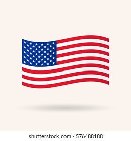 Flag of the United States. Vector image