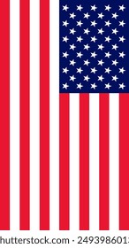 Flag of the United States, Vertical arrangement of the flag in the form of a banner (banner)