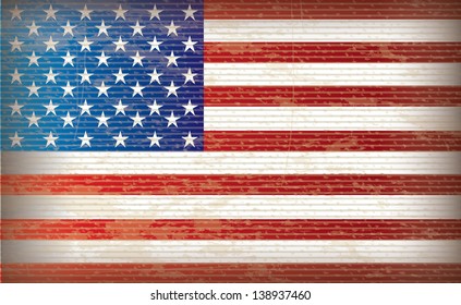 flag  the united states vintage vector illustration