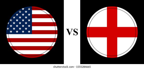 flag of united states vs england