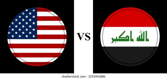flag united states vs iraq