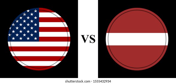 flag of united states vs latvia