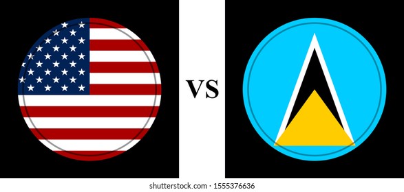 flag of united states vs saint lucia