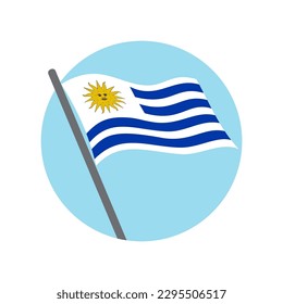 Flag Uruguay flying waving image