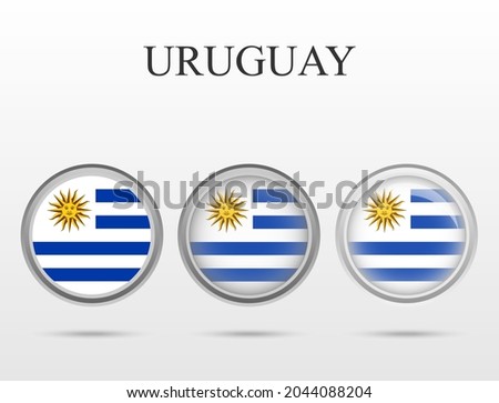 Flag of Uruguay in the form of a circle