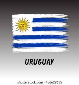 Flag Of Uruguay  - Grunge