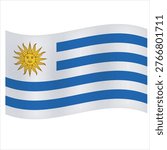 Flag of Uruguay illustration vector