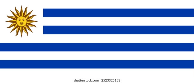 Bandeira do Uruguai, versão longa, Vetor Images