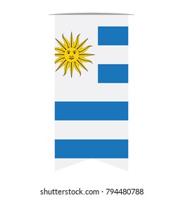 Flag of Uruguay on a white background, Vector illustration