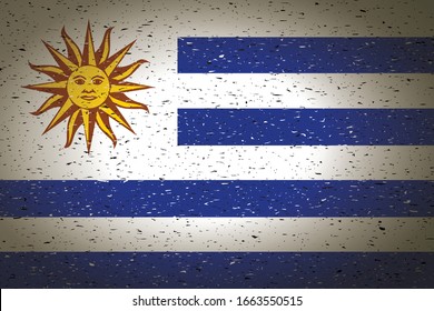 bandera uruguay de fondo retro