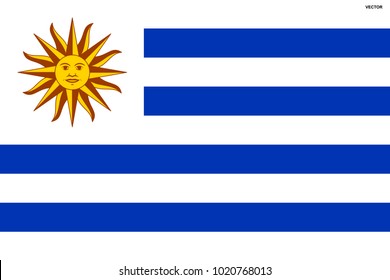 Flag of Uruguay. Symbol of Independence Day