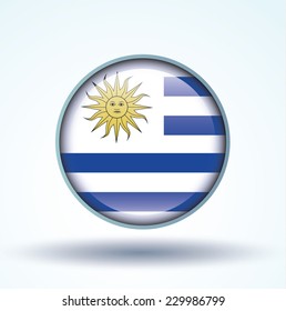 Flag of Uruguay, vector illustration