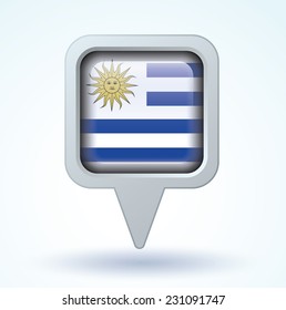 Flag of Uruguay, vector illustration