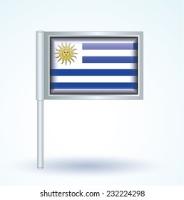 Flag of Uruguay, vector illustration