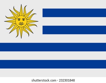 Flag of Uruguay vector illustration