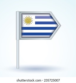 Flag of Uruguay, vector illustration