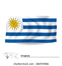 Flag of Uruguay - vector illustration