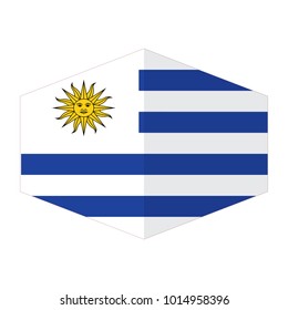 flag of Uruguay,vector illustration of Uruguay flag, official colors and proportion correctly. National Flag of Uruguay, A Flag Illustration within a Sign of the country of Uruguay.