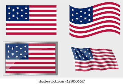 Flag of the US 13 Stars Hopkinson
