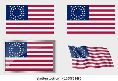 Flag of The US 35 Stars Version 2