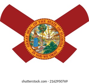 Flag of US federal state of Florida within a heart shape