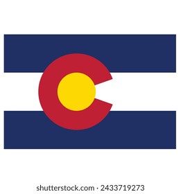 Bandera del estado de Colorado en Estados Unidos