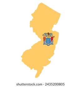 
Bandera del estado estadounidense de Nueva Jersey 