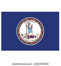 Bandera del estado de Virginia en Estados Unidos