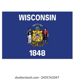 Flag of the U.S. state of Wisconsin