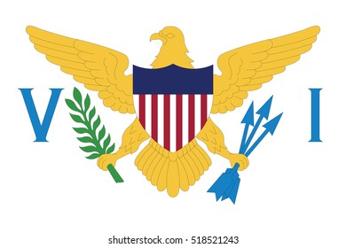 Flag of the U.S. Virgin Islands. Vector.