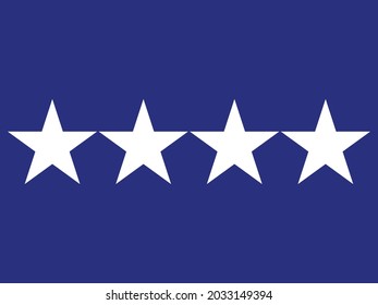 Flag Usa Airfore General Quartet White Stock Vector (Royalty Free ...