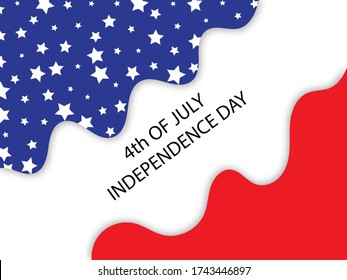 Flag of the USA. American symbol. US flag icon. Illustration for Independence Day July 4. Flag Sunday June 14