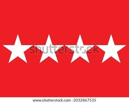 The flag of a USA army General of a quartet of white stars set over a red background