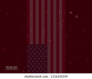 Flag of USA background for independence day, veterans, memorial day and other events, Vector illustration Design. 4th of July