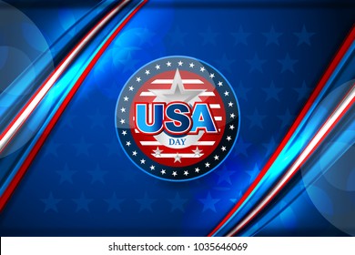 Flag of USA background for independence, veterans, labor, memorial day and other events, Vector illustration Design