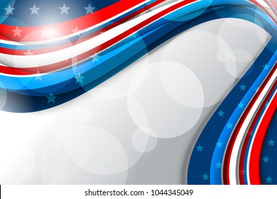 Flag of USA background for independence, veterans, labor, memorial day and other events, Vector illustration Design