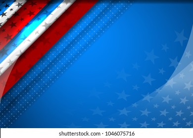 Flag of USA background for independence, veterans, labor, memorial day and other events, Vector illustration Design