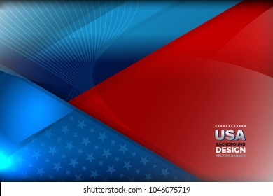 Flag of USA background for independence, veterans, labor, memorial day and other events, Vector illustration Design