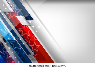 Flag of USA background for independence, veterans, labor, memorial day and other events, Vector illustration Design