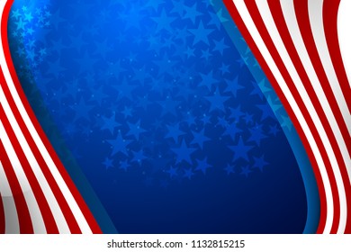 Flag of USA background for independence, veterans, memorial day and other events, Vector illustration Design
