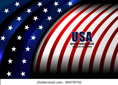 Flag of USA background for independence, veterans, labor, memorial day and other events, Vector illustration Design